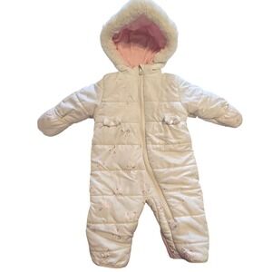 Wippette‎ 9M Infant Snowsuit Puffer Jumpsuit Winter Outfit Hooded Kitty Cats